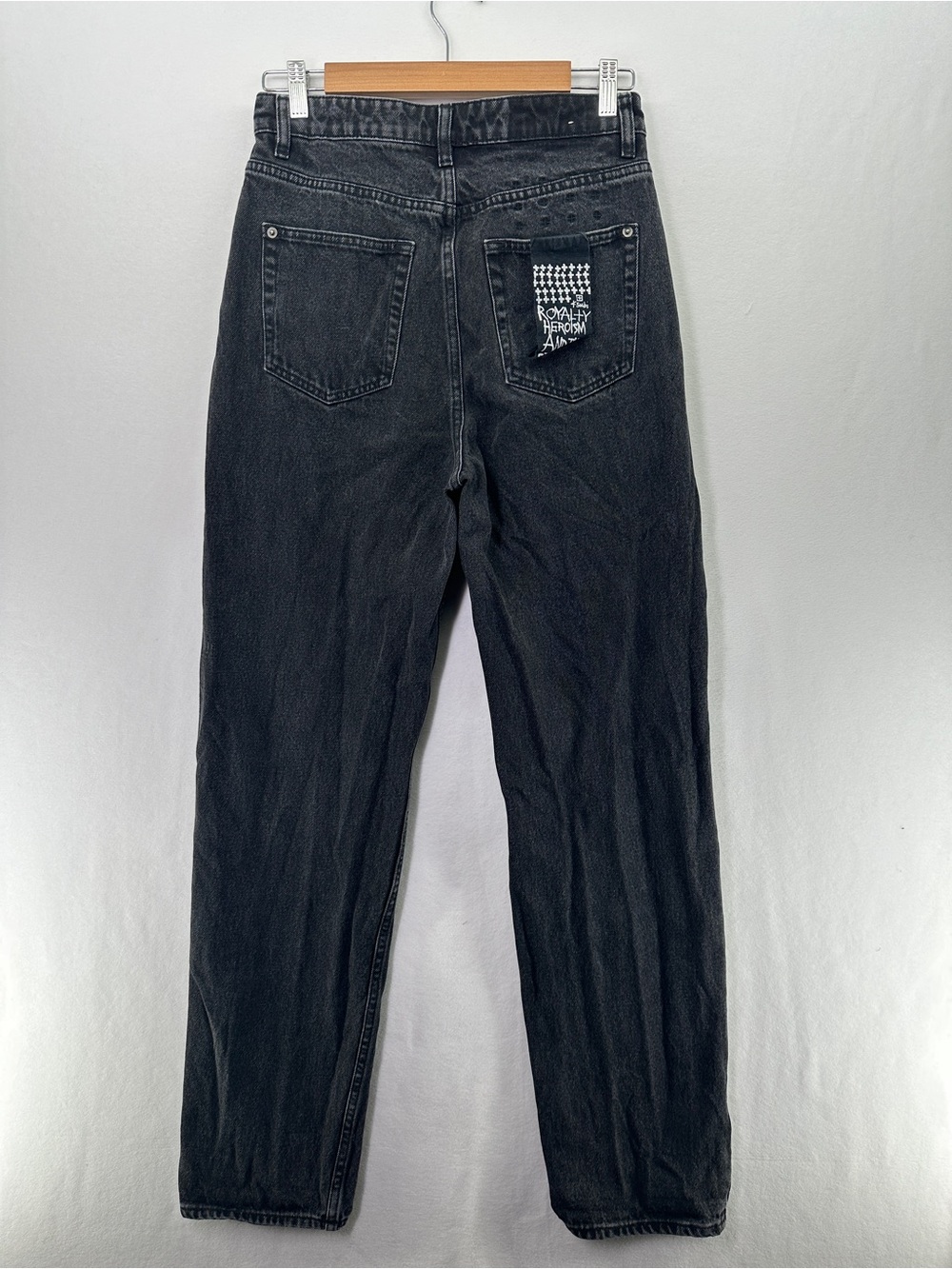 Ksubi Women’s Playback Noir High Waisted Relaxed Straight Leg Jeans 29 Black